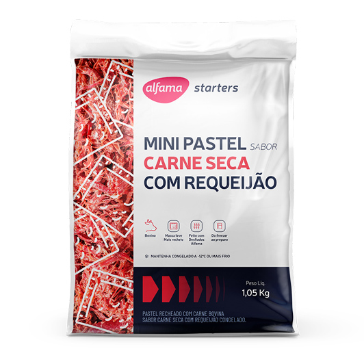 Mini Pastel de Carne Seca com Requeijão