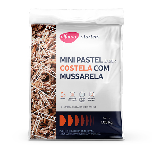 Mini Pastel de Costela com Mussarela